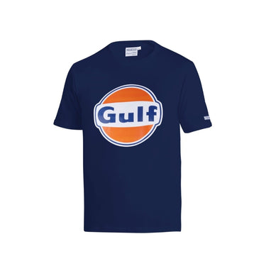 Front view of Sparco Gulf T-Shirt in navy with bold Gulf logo